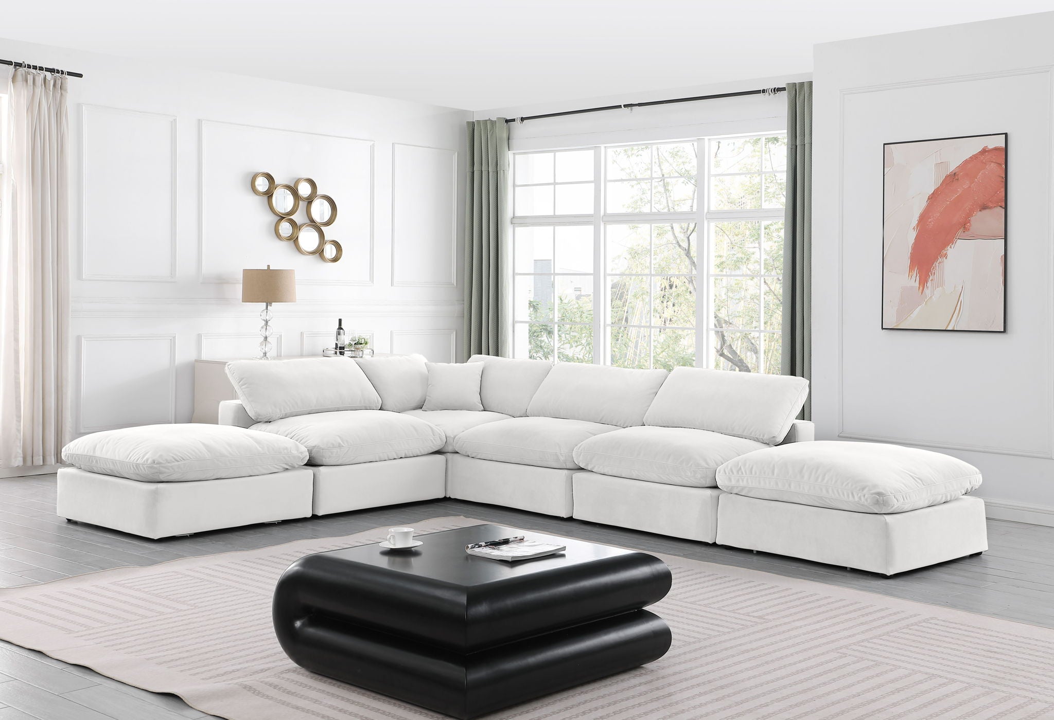 Comfy - 6 Piece Velvet Modular Sectional - Urban Living Furniture (Los Angeles, CA)