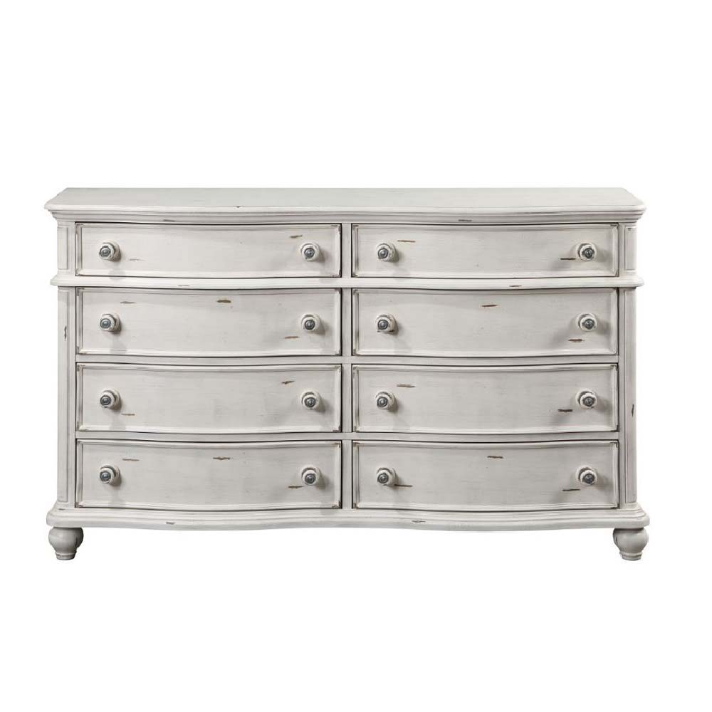 Jaqueline - Dresser - Light Gray Linen & Antique White Finish - Urban Living Furniture (Los Angeles, CA)