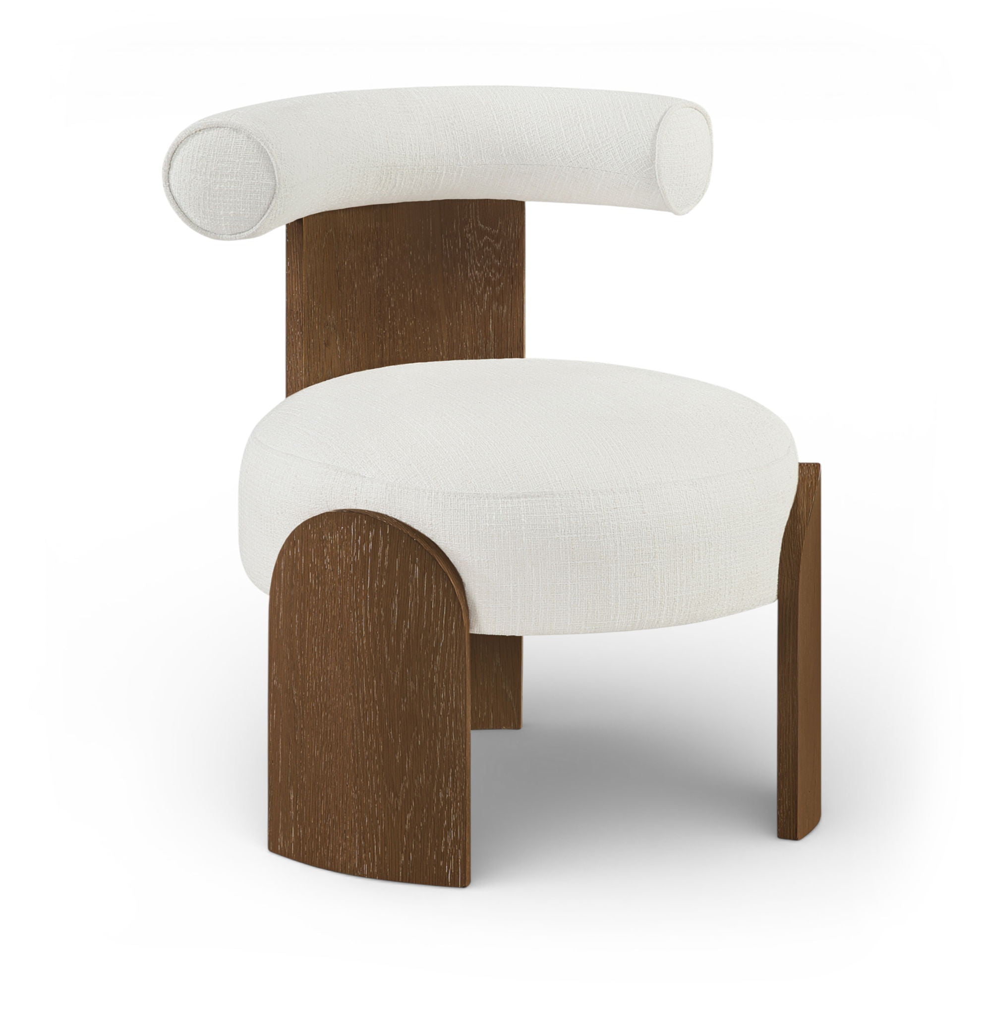 Calder - Linen Textured Fabric Upholstered Accent Chair - Painted Brown Base - Urban Living Furniture (Los Angeles, CA)