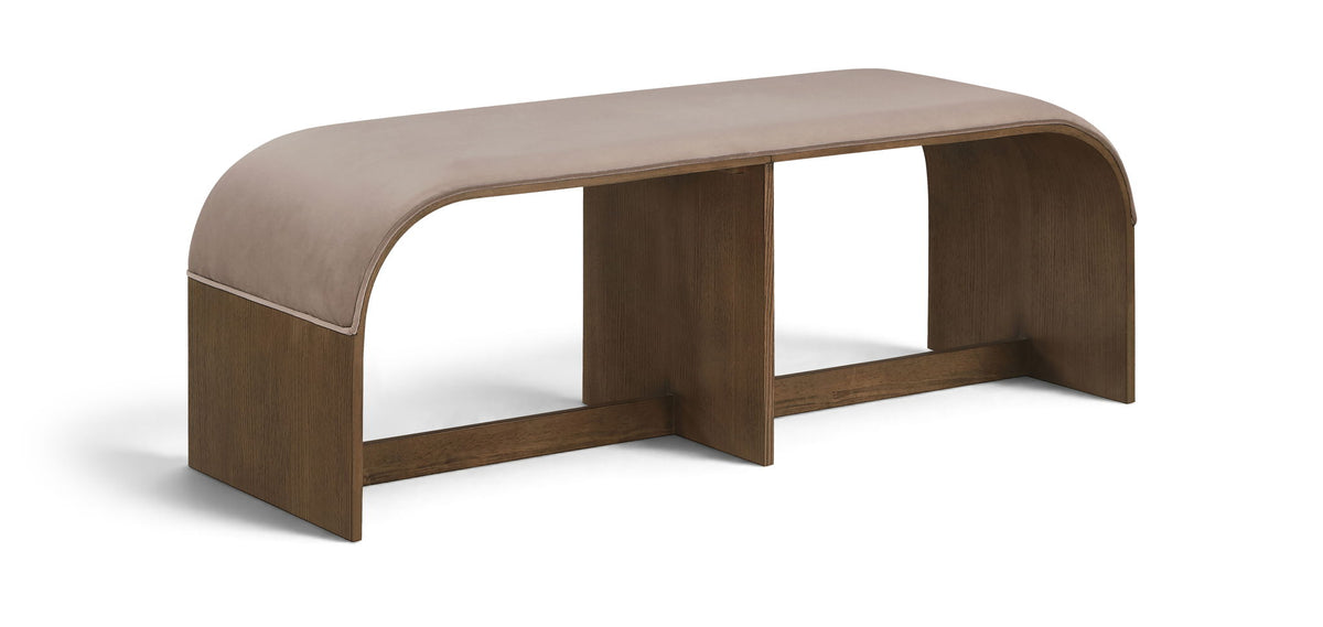 Sable - 52" Velvet Performance Fabric Upholstered Bench