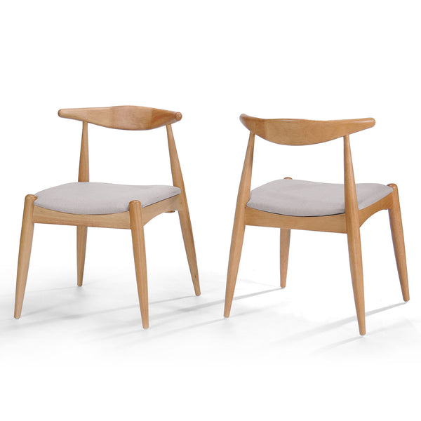 Candescent - Dining Chair With Curved Back And Wood Frame (Set of 2)