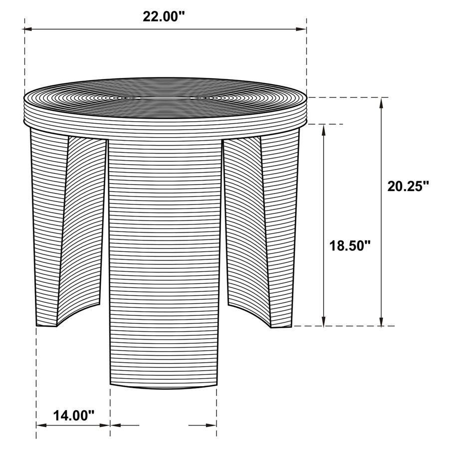 Artina - Woven Rattan Round Table - Urban Living Furniture (Los Angeles, CA)