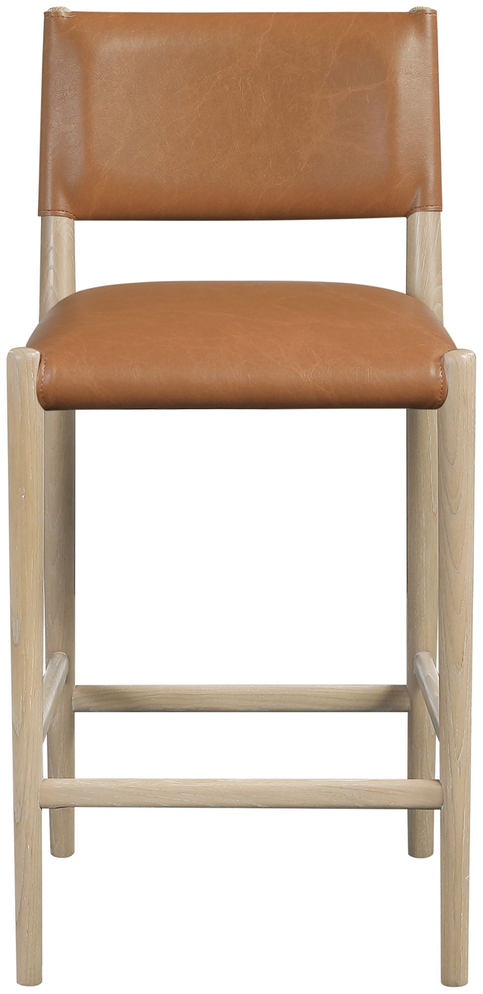 Andie - Vegan Leather Upholstered Counter Stool - Natural Base