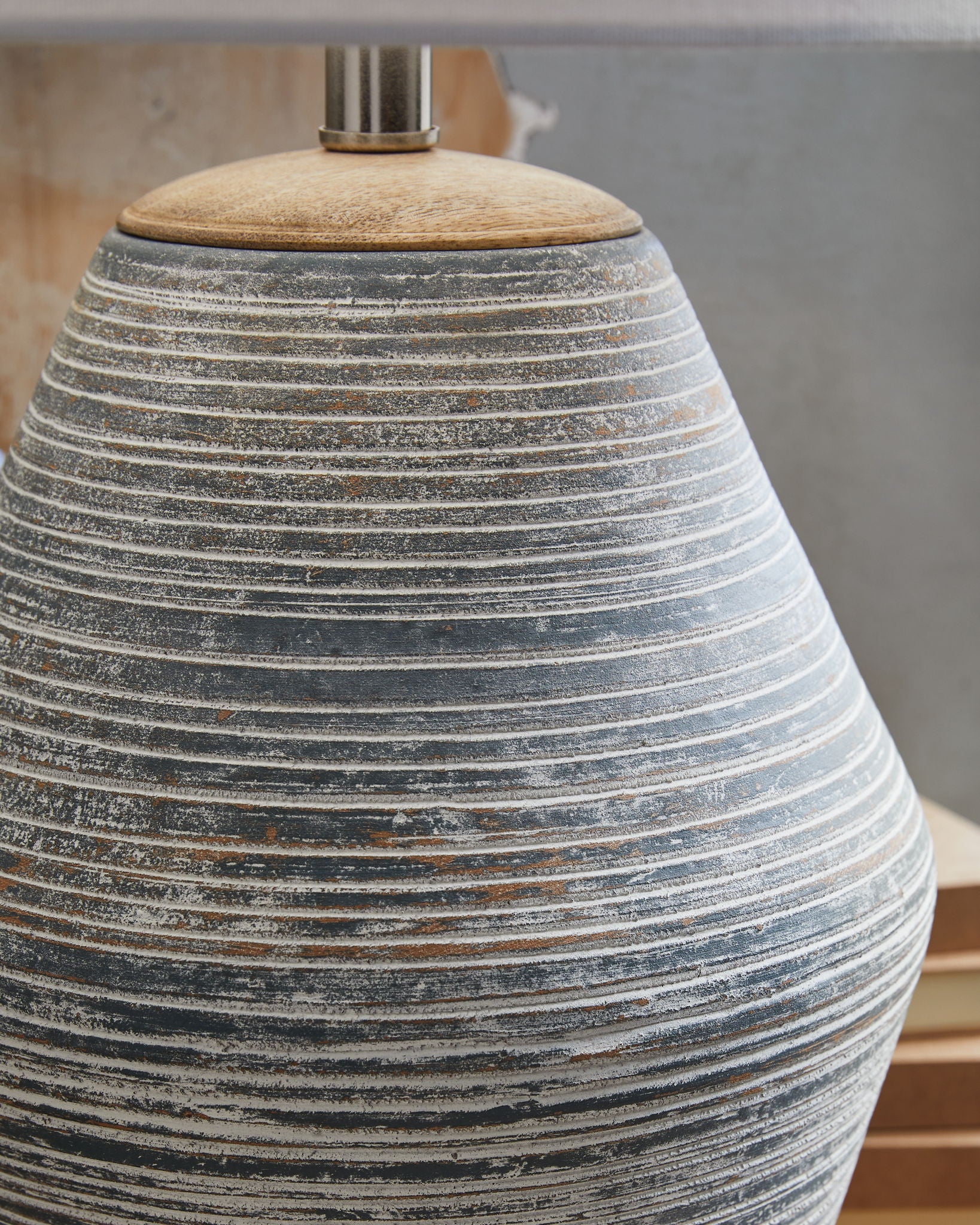 Lawrock - Antique Blue - Terracotta Table Lamp - Urban Living Furniture (Los Angeles, CA)