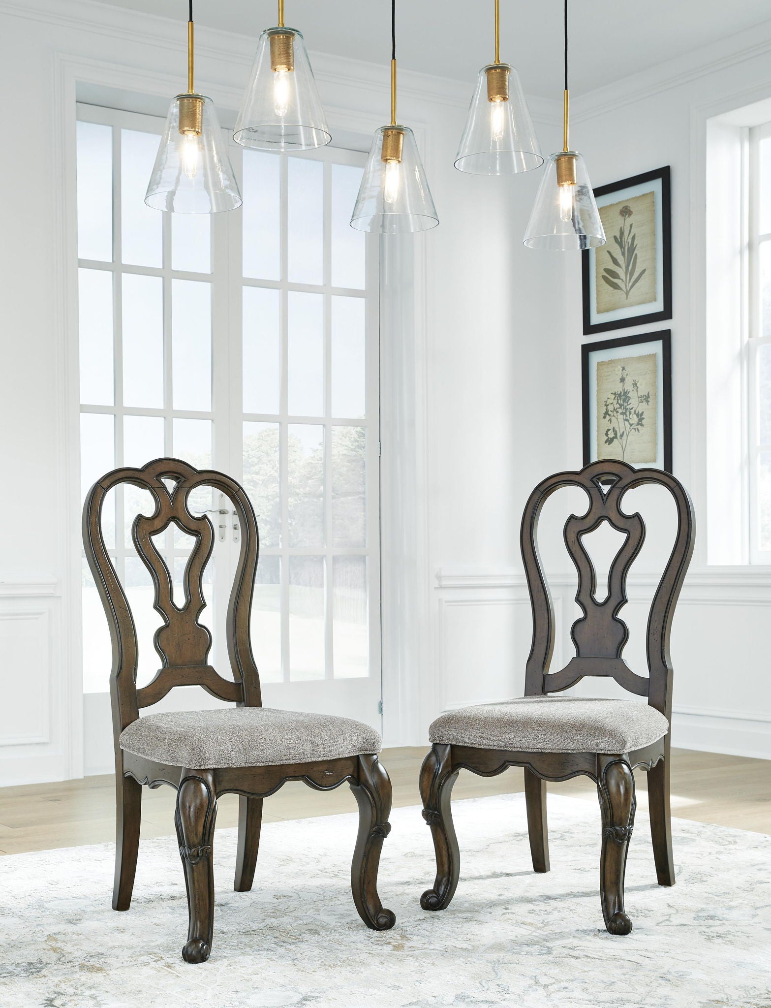 Maylee - Dining Upholstered Side Chair (Set of 2) - Dark Brown - Urban Living Furniture (Los Angeles, CA)