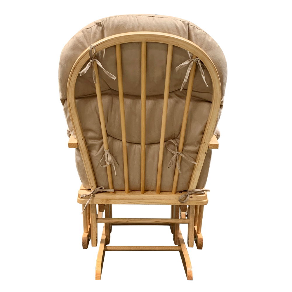 Rehan - Glider Chair & Ottoman - Taupe Microfiber & Natural Oak - Urban Living Furniture (Los Angeles, CA)