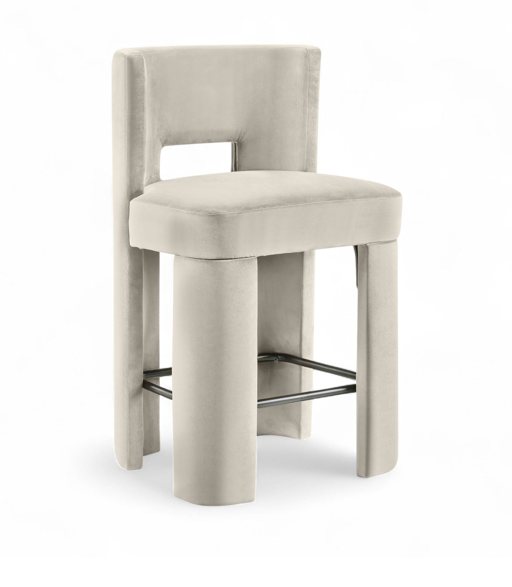 Zuno - Velvet Performance Fabric Upholstered Counter Stool (Set of 2) - Urban Living Furniture (Los Angeles, CA)