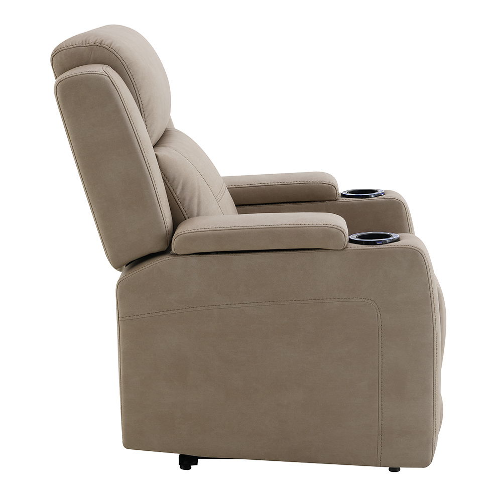 Lugo - Power Motion Recliner With Cup Holder - Camel - Urban Living Furniture (Los Angeles, CA)