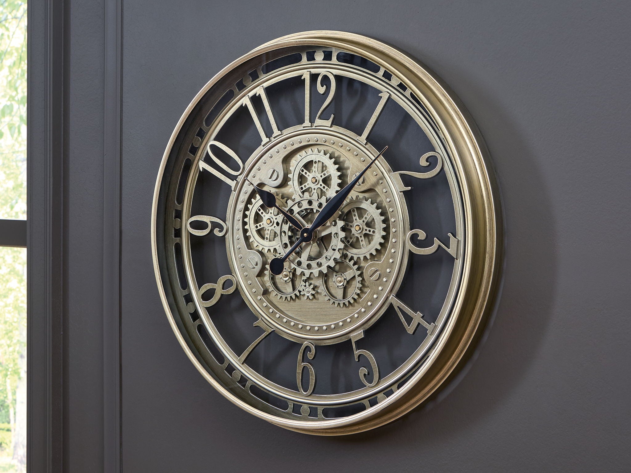 Gilover - Champagne Finish - Wall Clock - Urban Living Furniture (Los Angeles, CA)