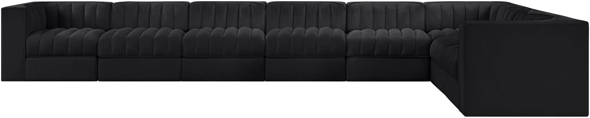 Rummi - Velvet Performance Fabric Upholstered 8 Piece Modular Sectional (With 3 Corner Chairs) - Urban Living Furniture (Los Angeles, CA)