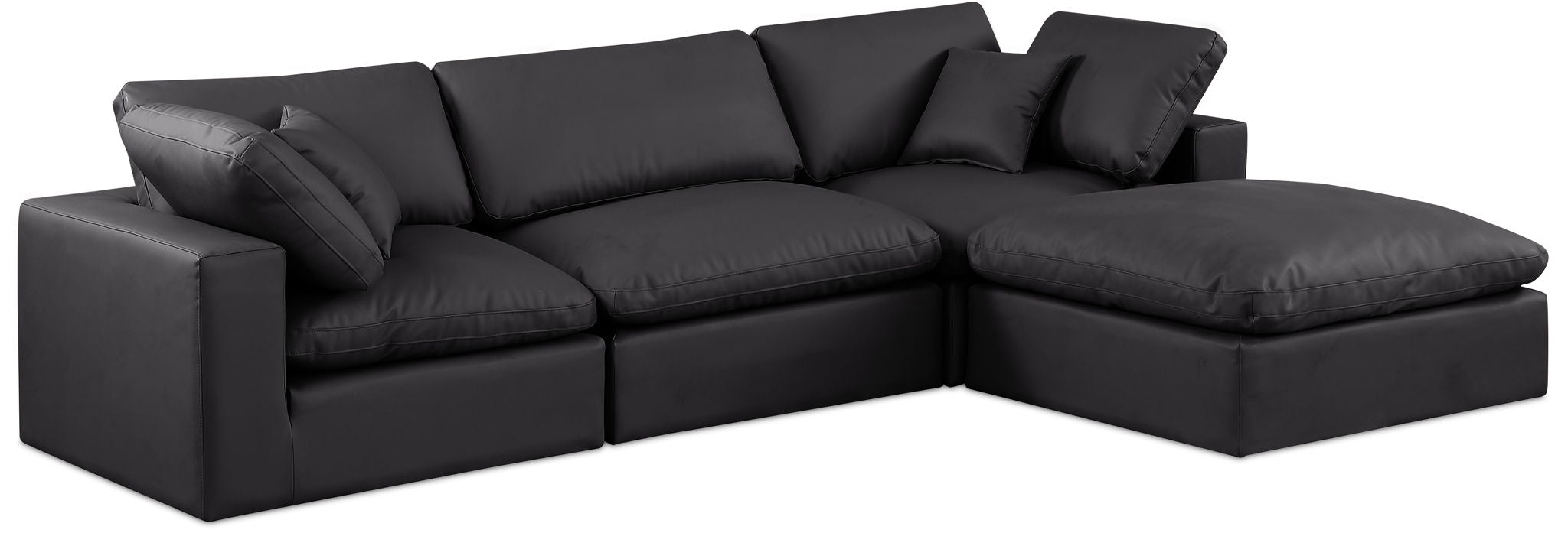 Comfy - 4 Piece Faux Leather Modular Sectional With Chaise - Urban Living Furniture (Los Angeles, CA)