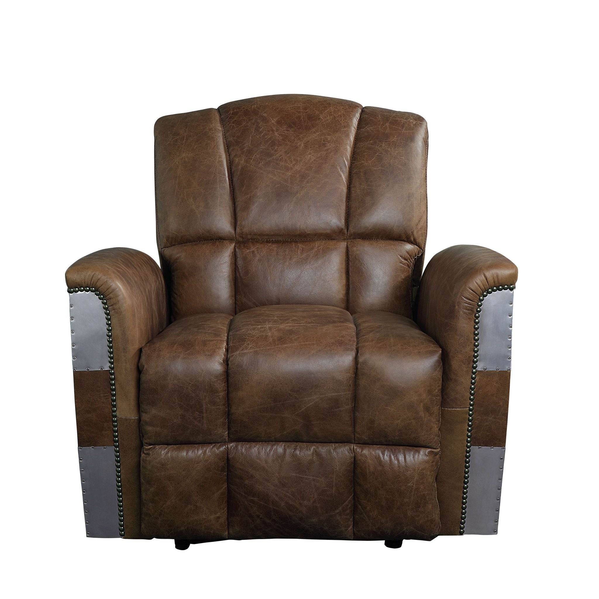 Brancaster - Recliner - Retro Brown Top Grain Leather & Aluminum - Urban Living Furniture (Los Angeles, CA)