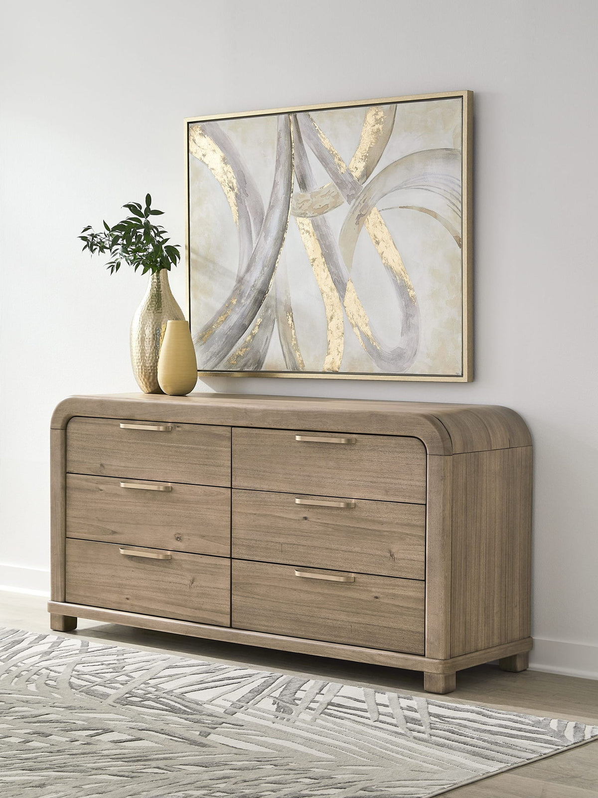Kione - Six Drawer Acacia Wood Dresser - Lioness