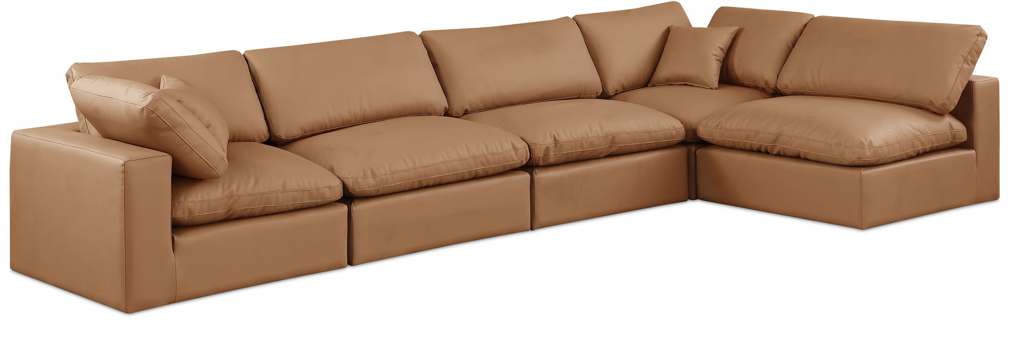 Comfy - 5 Piece Faux Leather Modular Sectional - Urban Living Furniture (Los Angeles, CA)