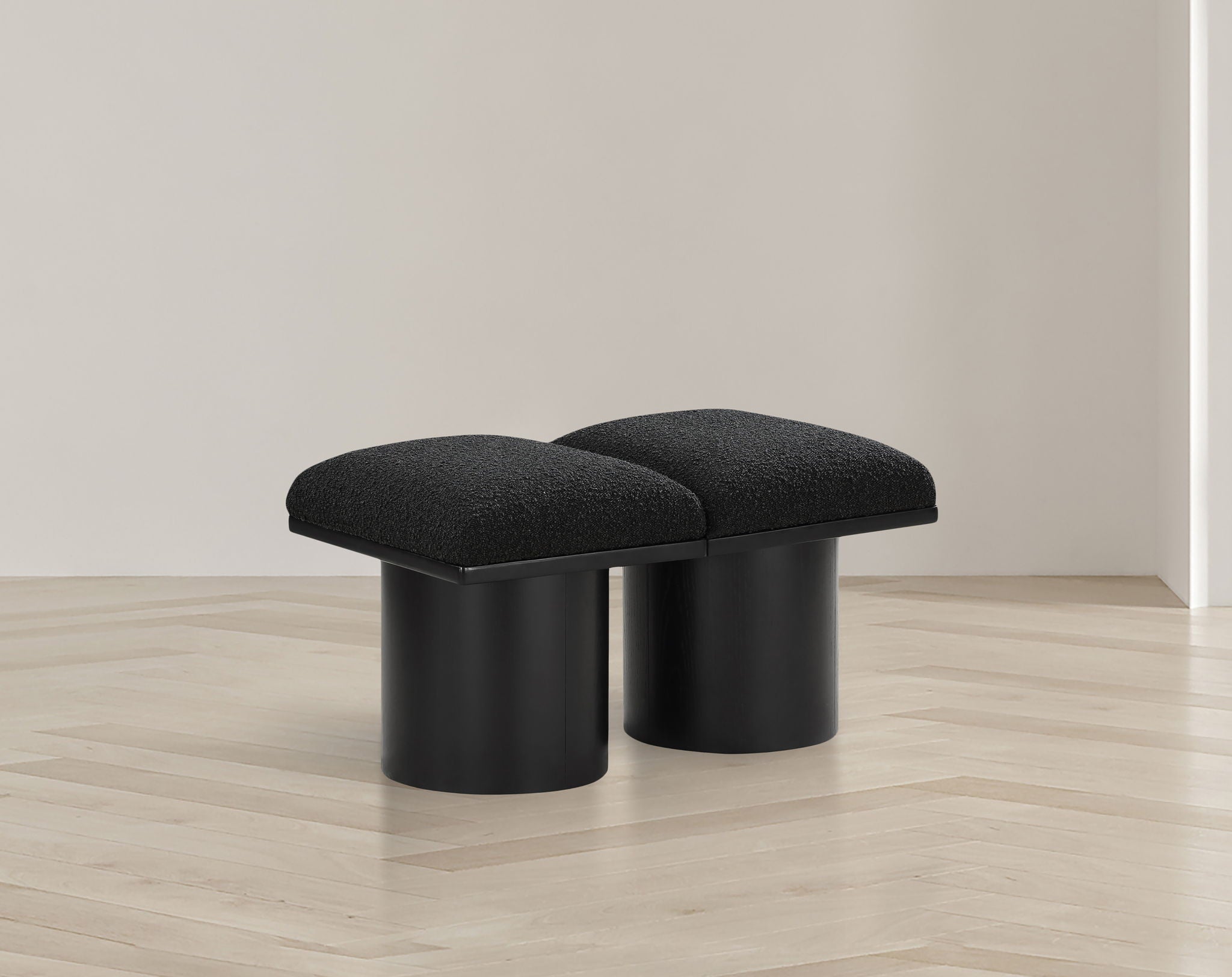 Pavilion - 2 Piece Modular Bench With Black Base