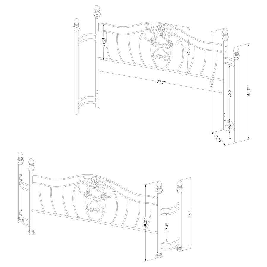 Sydney - Metal Open Frame Bed - Urban Living Furniture (Los Angeles, CA)