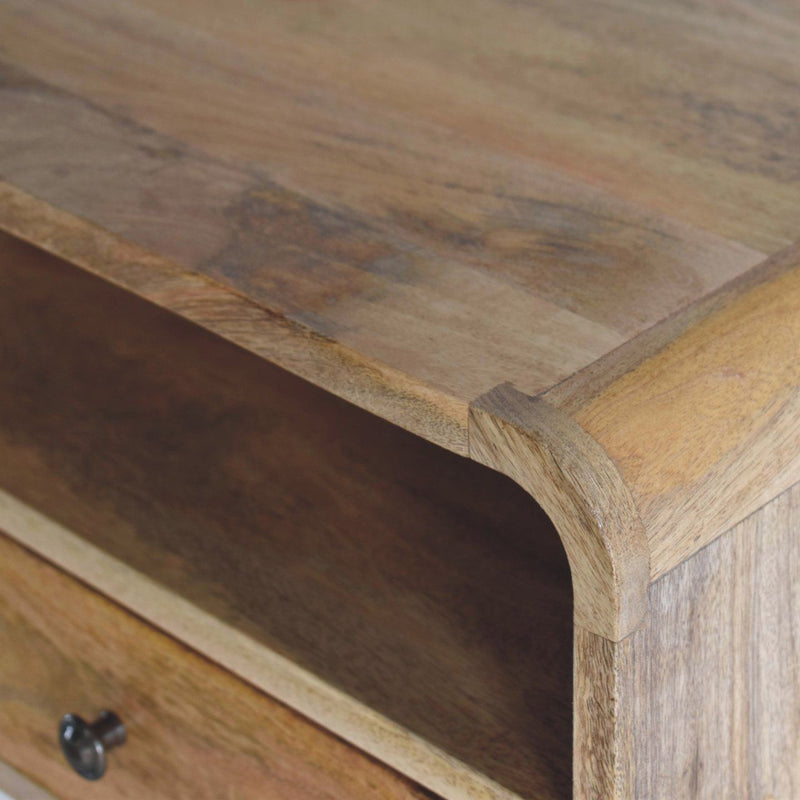 Curved Upper Slot Floating Nightstand