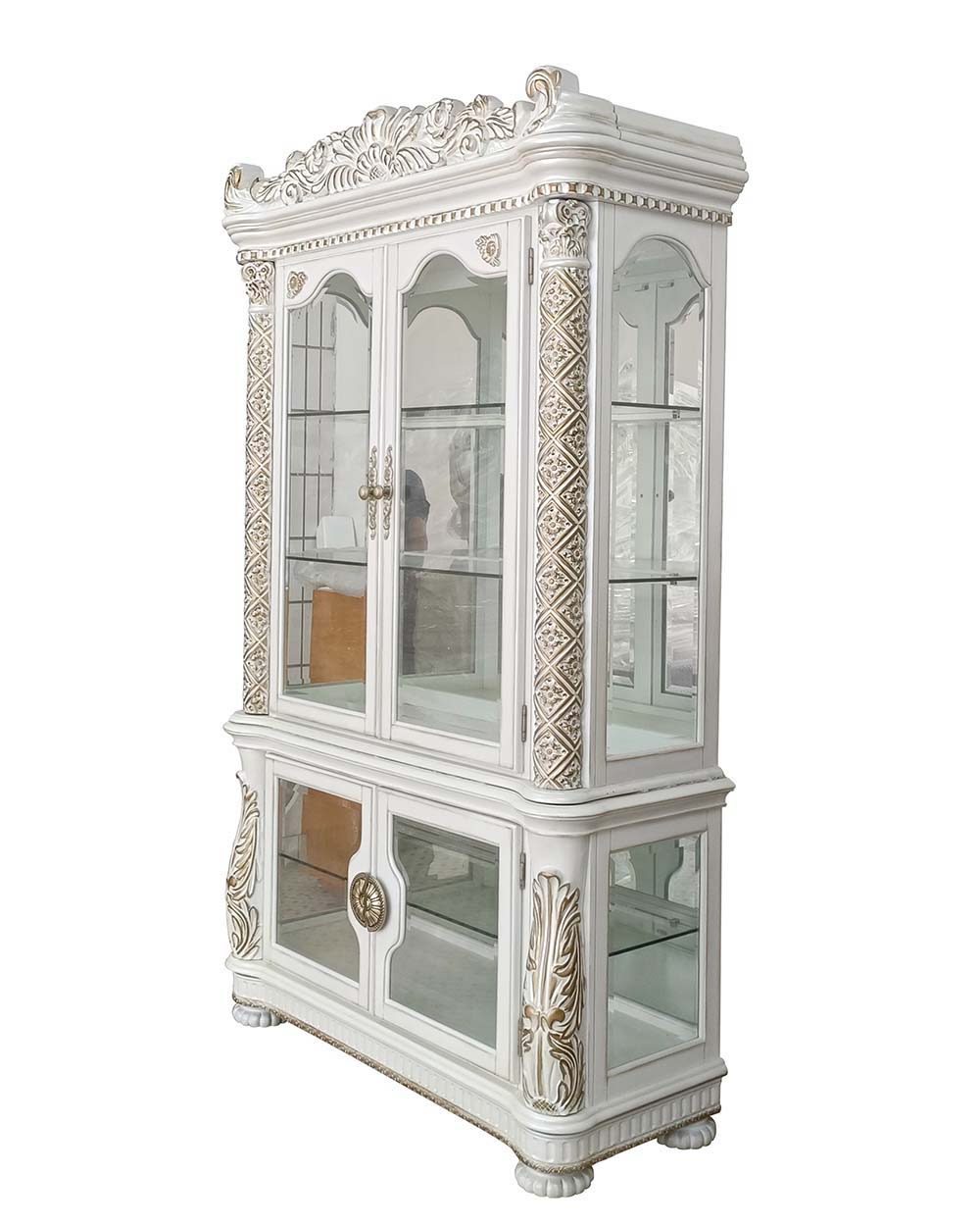 Vendom - Curio - Antique Pearl Finish - Urban Living Furniture (Los Angeles, CA)