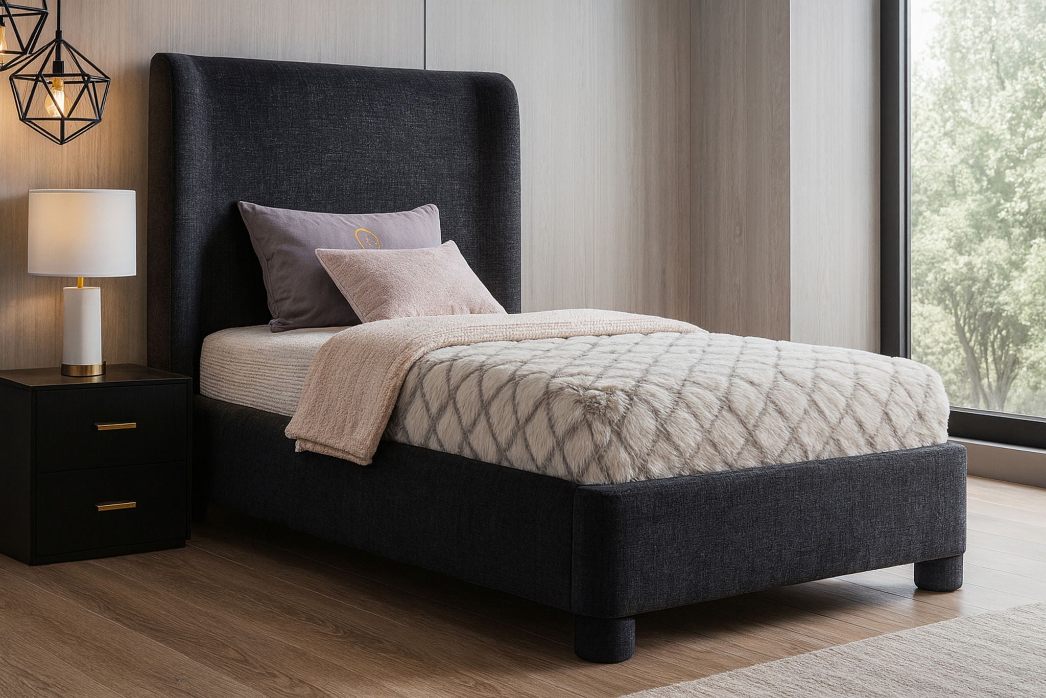 Penny - Chenille Fabric Bed - Urban Living Furniture (Los Angeles, CA)
