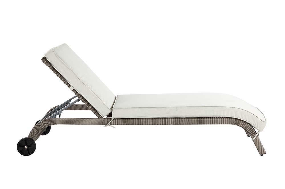 Salena - 13" Patio Sun Lounge - Beige Fabric & Gray - Urban Living Furniture (Los Angeles, CA)