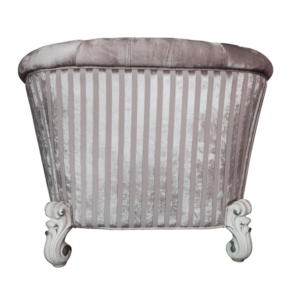 Versailles - Chair With 2 Pillows - Ivory Fabric & Bone White - Urban Living Furniture (Los Angeles, CA)