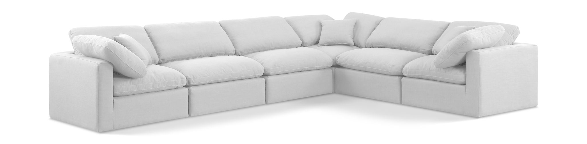 Indulge - Linen 6 Piece Modular Corner Sectional - White - Urban Living Furniture (Los Angeles, CA)