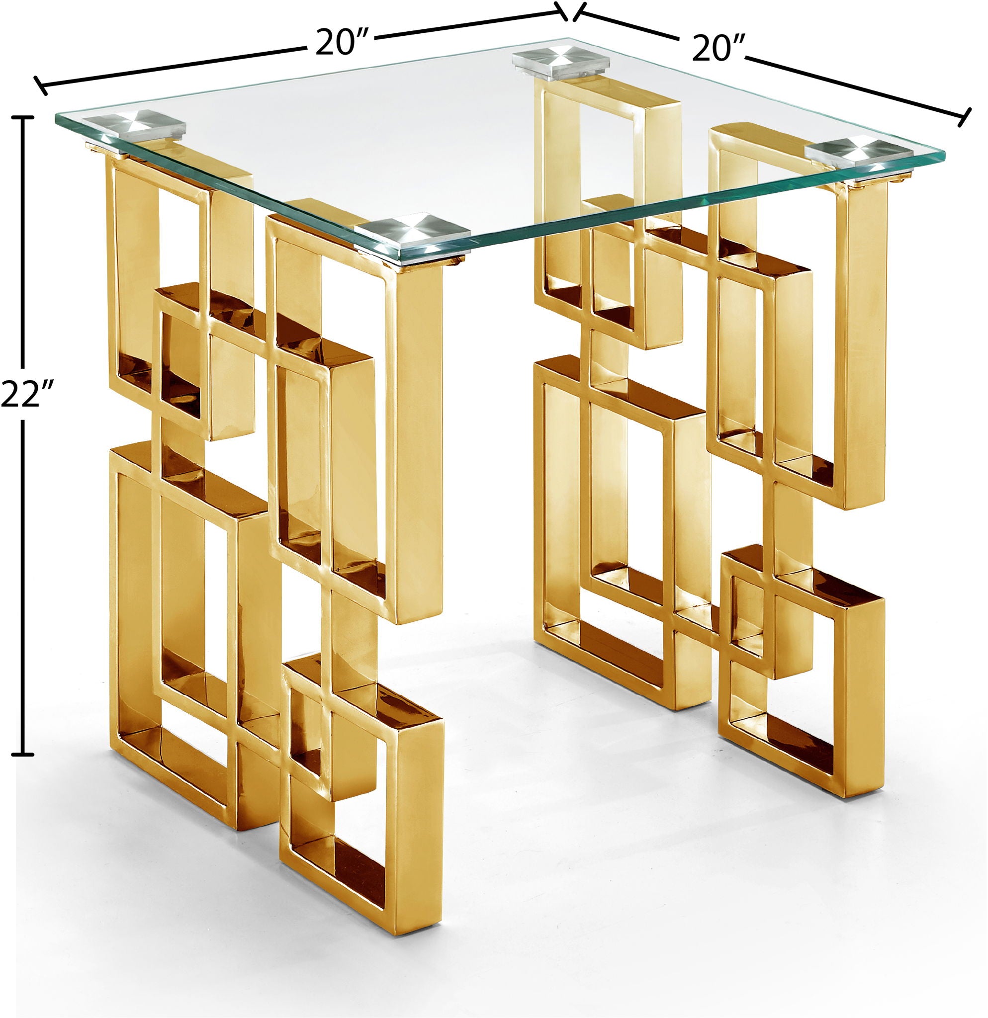 Pierre - End Table - Gold - Urban Living Furniture (Los Angeles, CA)