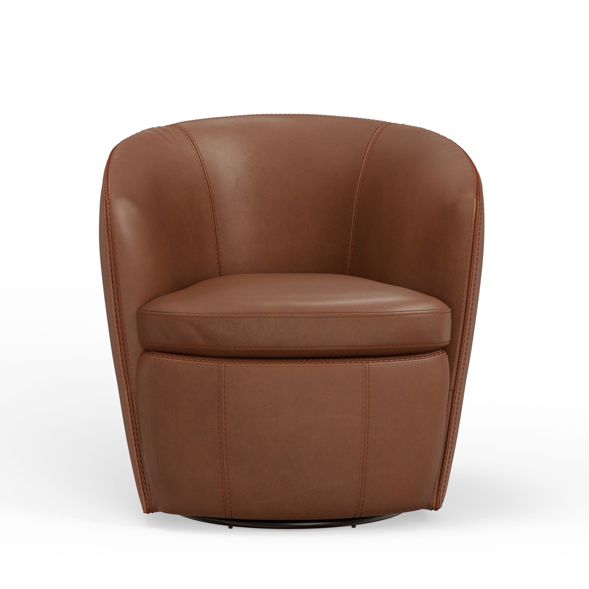 Barolo - 100% Italian Leather Swivel Club Chair (Set of 2) - Urban Living Furniture (Los Angeles, CA)