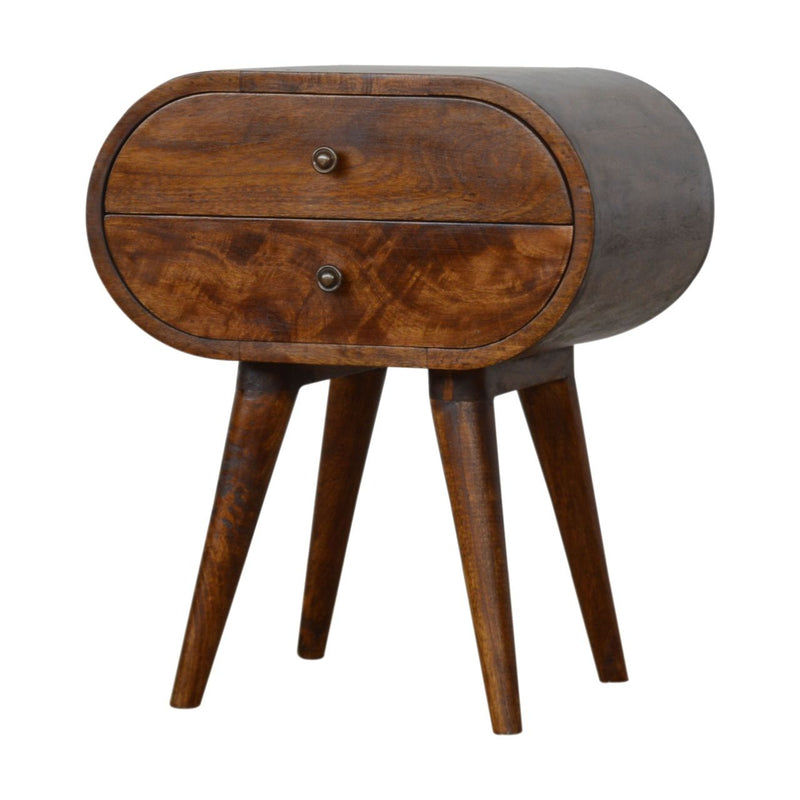 Circular Nightstand - Chestnut