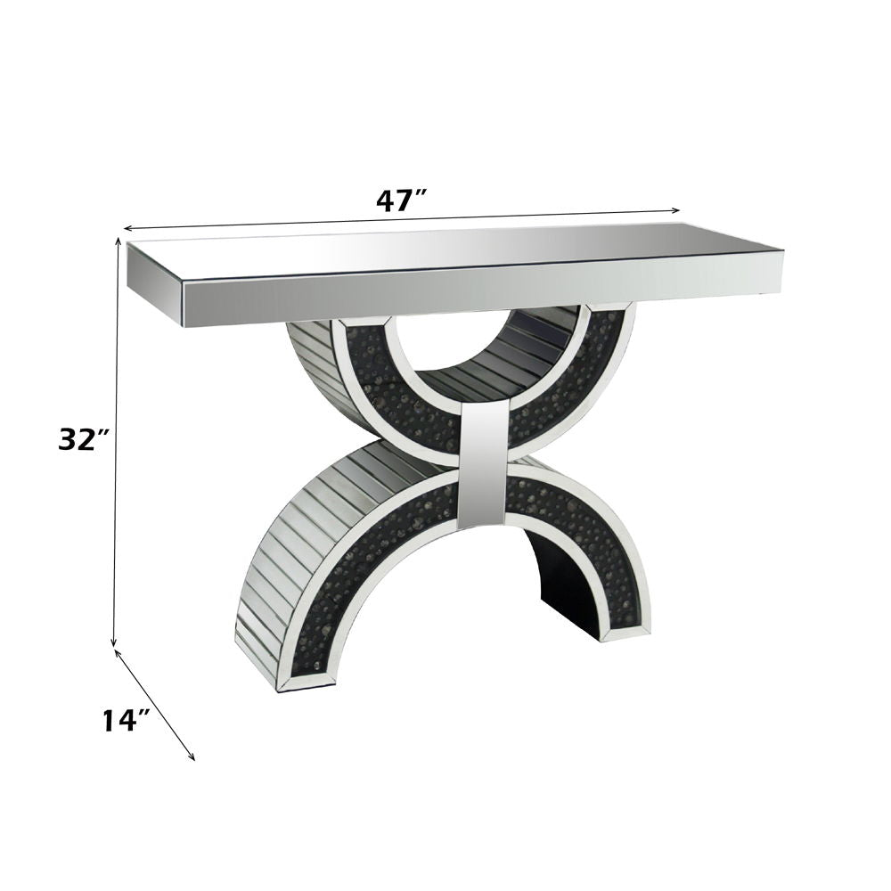 Nysa - Console Table With Faux Crystals - Mirrored - Urban Living Furniture (Los Angeles, CA)