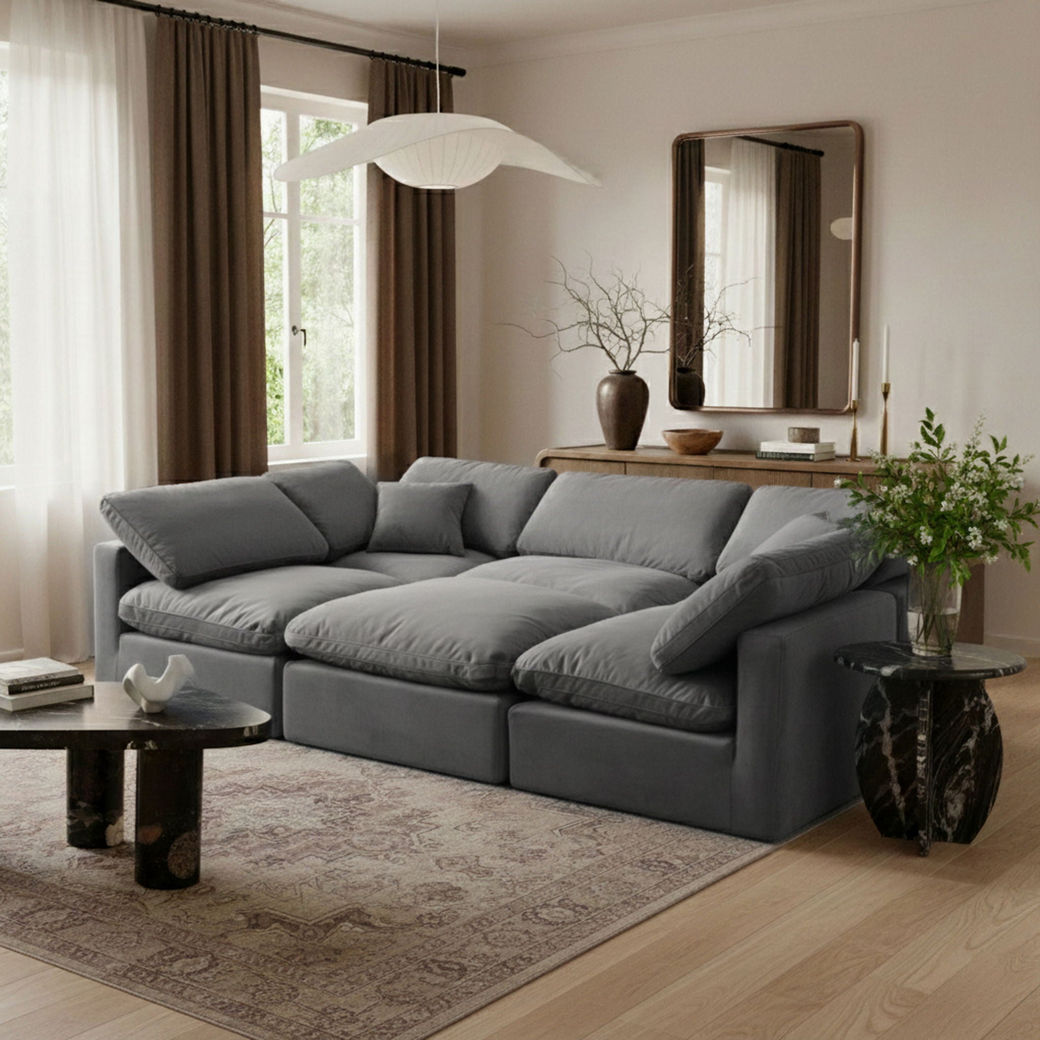 Indulge - Velvet 6 Piece Modular Sectional - Urban Living Furniture (Los Angeles, CA)