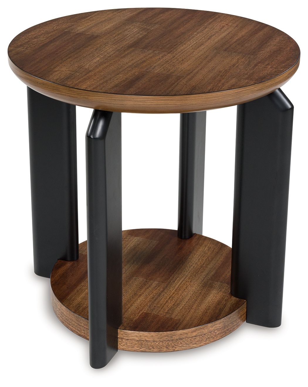 Kraeburn - Brown / Black - Round End Table - Urban Living Furniture (Los Angeles, CA)