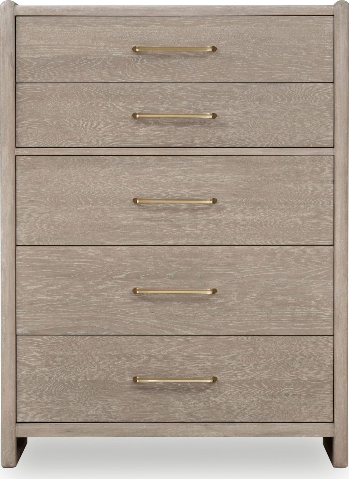 Gardenia - Five Drawer Oak Wood Chest - Chai