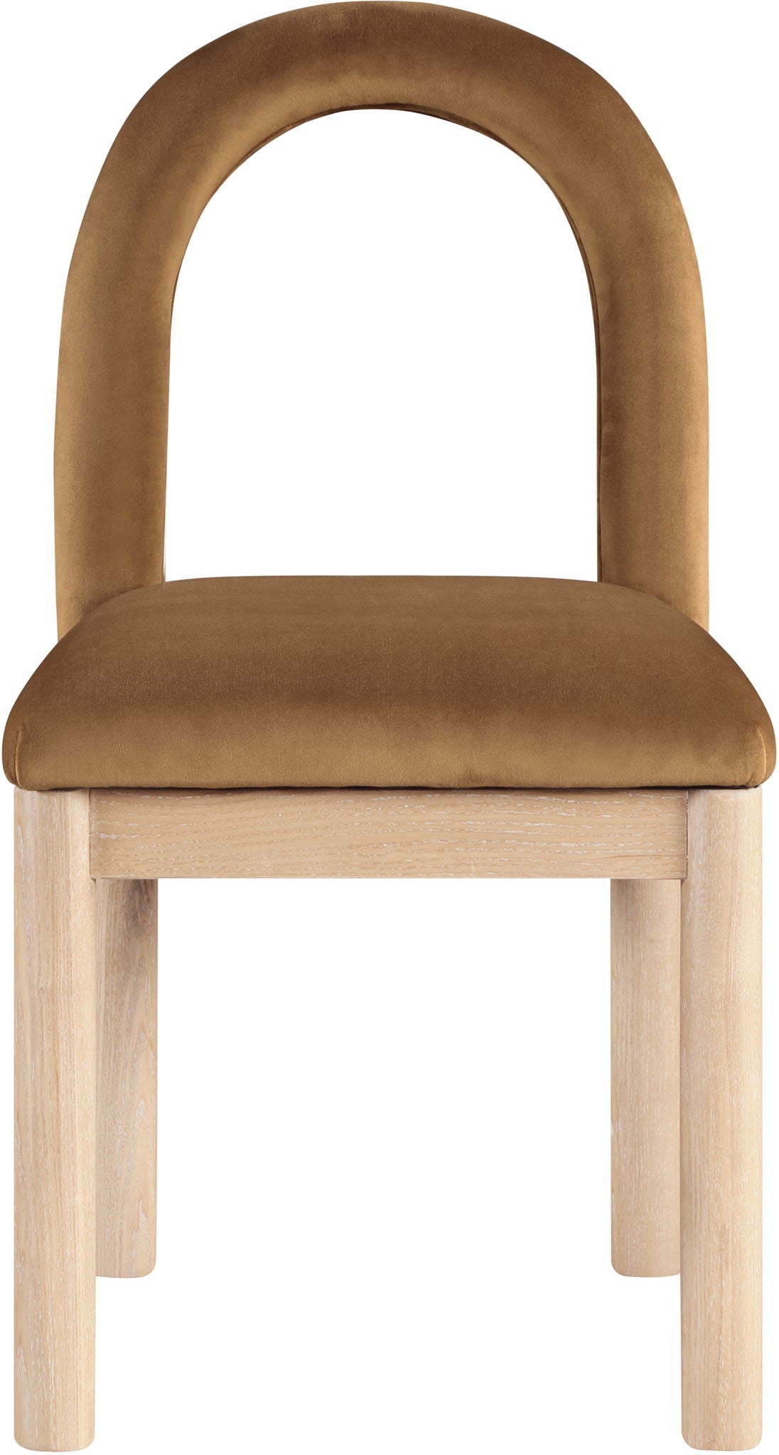 Conrad - Velvet Dining Chair With Natural Legs - Saddle - Urban Living Furniture (Los Angeles, CA)
