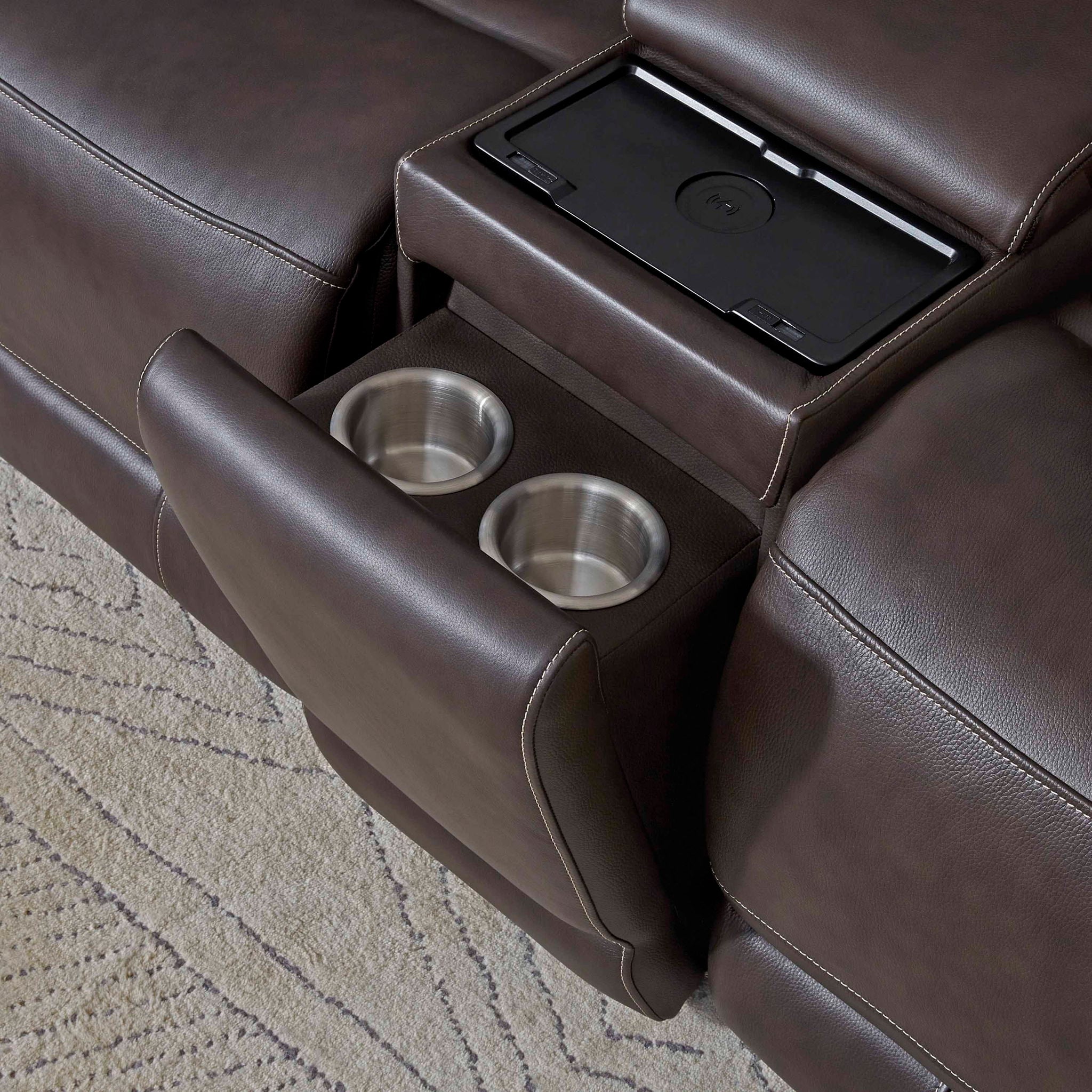 Easton - Entertainment Tilt Console With Wireless Charger - Steamboat Brown - Urban Living Furniture (Los Angeles, CA)