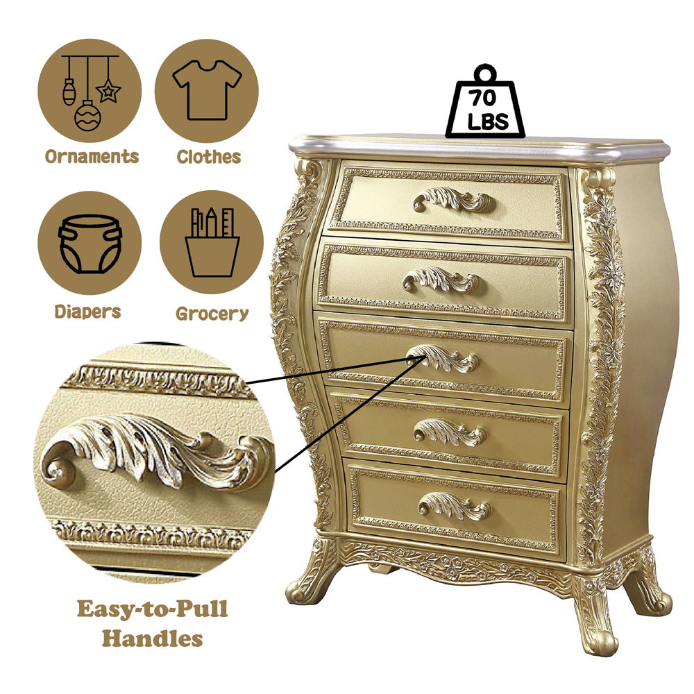 Cabriole - Chest - Gold - Urban Living Furniture (Los Angeles, CA)