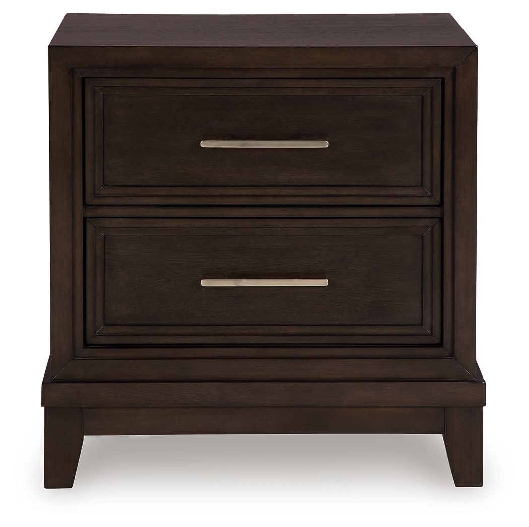 Neymorton - Dark Grayish Brown - Two Drawer Night Stand - Urban Living Furniture (Los Angeles, CA)