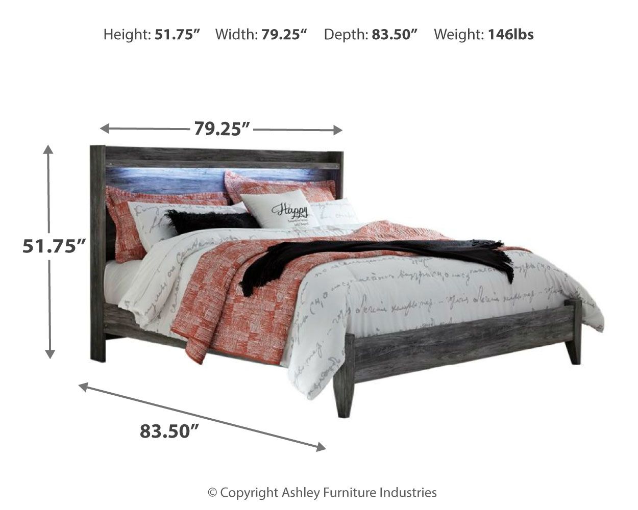 Baystorm - LED Panel Bed - Urban Living Furniture (Los Angeles, CA)