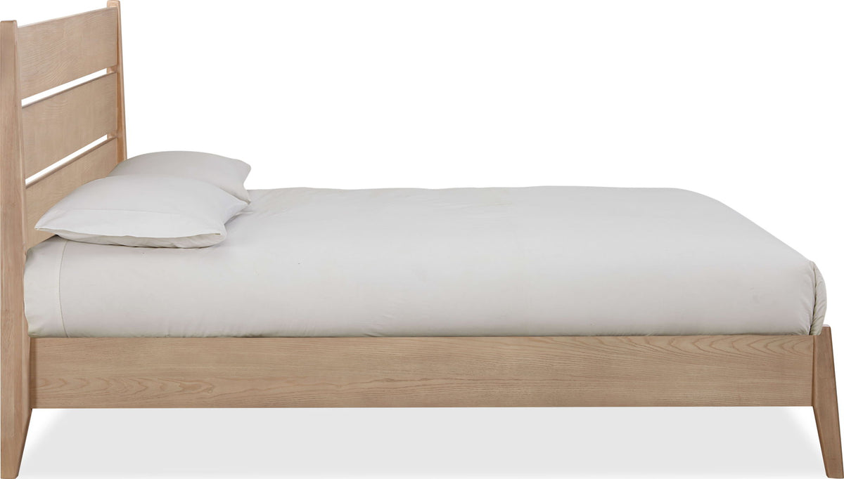Sumire - Slatted Ash Wood Platform Bed