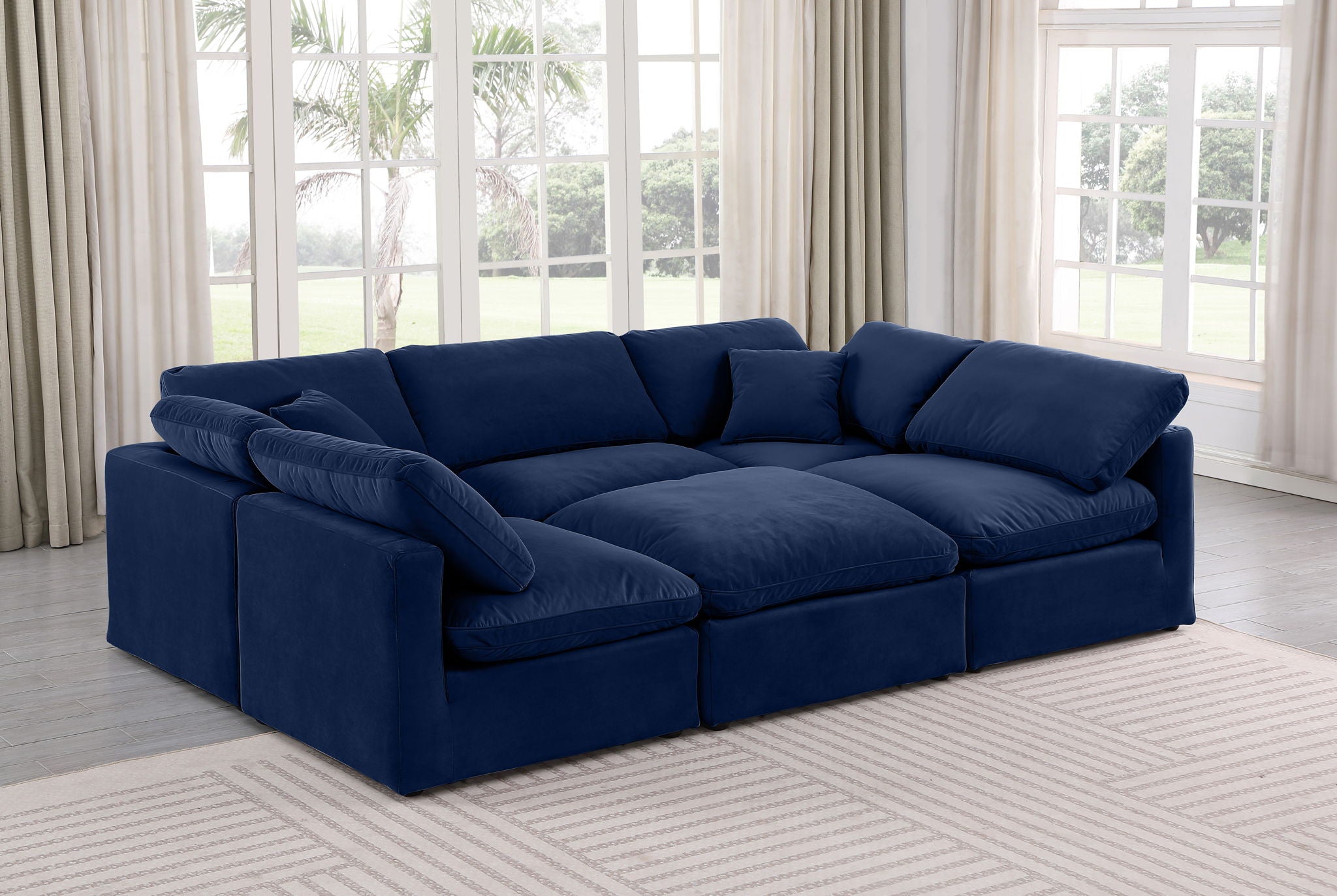 Indulge - Velvet 6 Piece Modular Sectional - Urban Living Furniture (Los Angeles, CA)