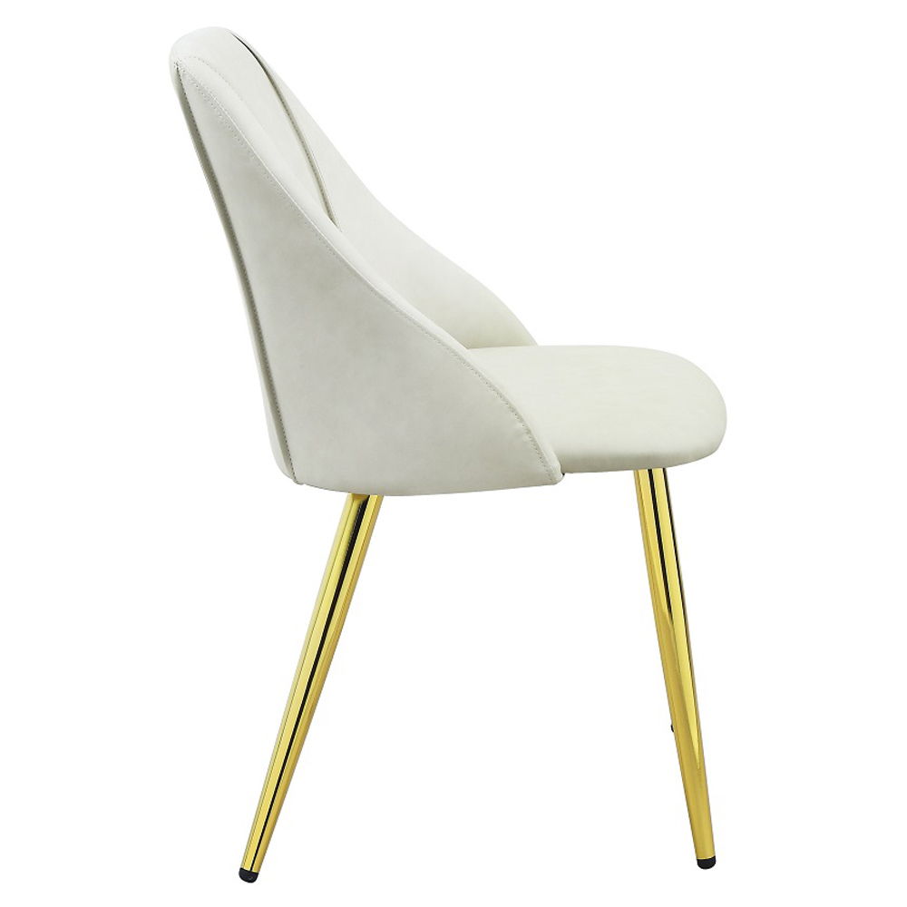 Gaines - Side Chair (Set of 2) - White Synthetic Leather - Urban Living Furniture (Los Angeles, CA)