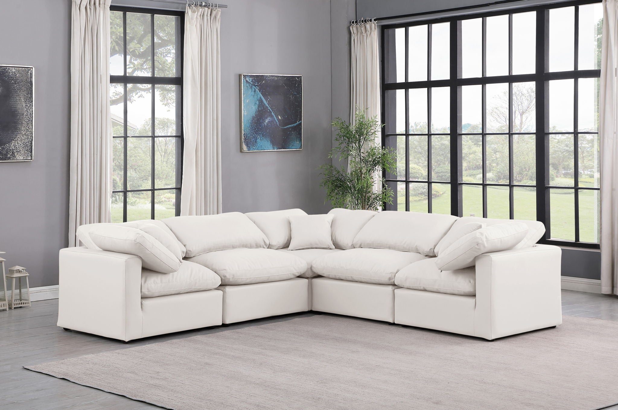 Indulge - Faux Leather 5 Piece Modular Corner Sectional - Urban Living Furniture (Los Angeles, CA)