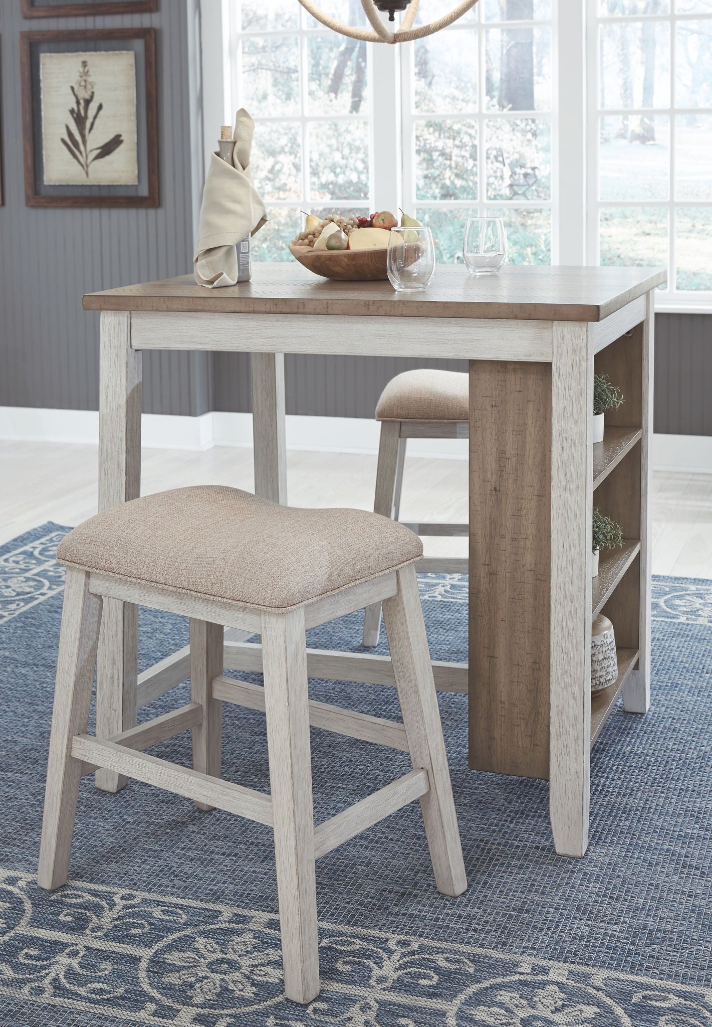 Skempton - White - RECT DRM Counter TBL Set(Set of 3) - Urban Living Furniture (Los Angeles, CA)