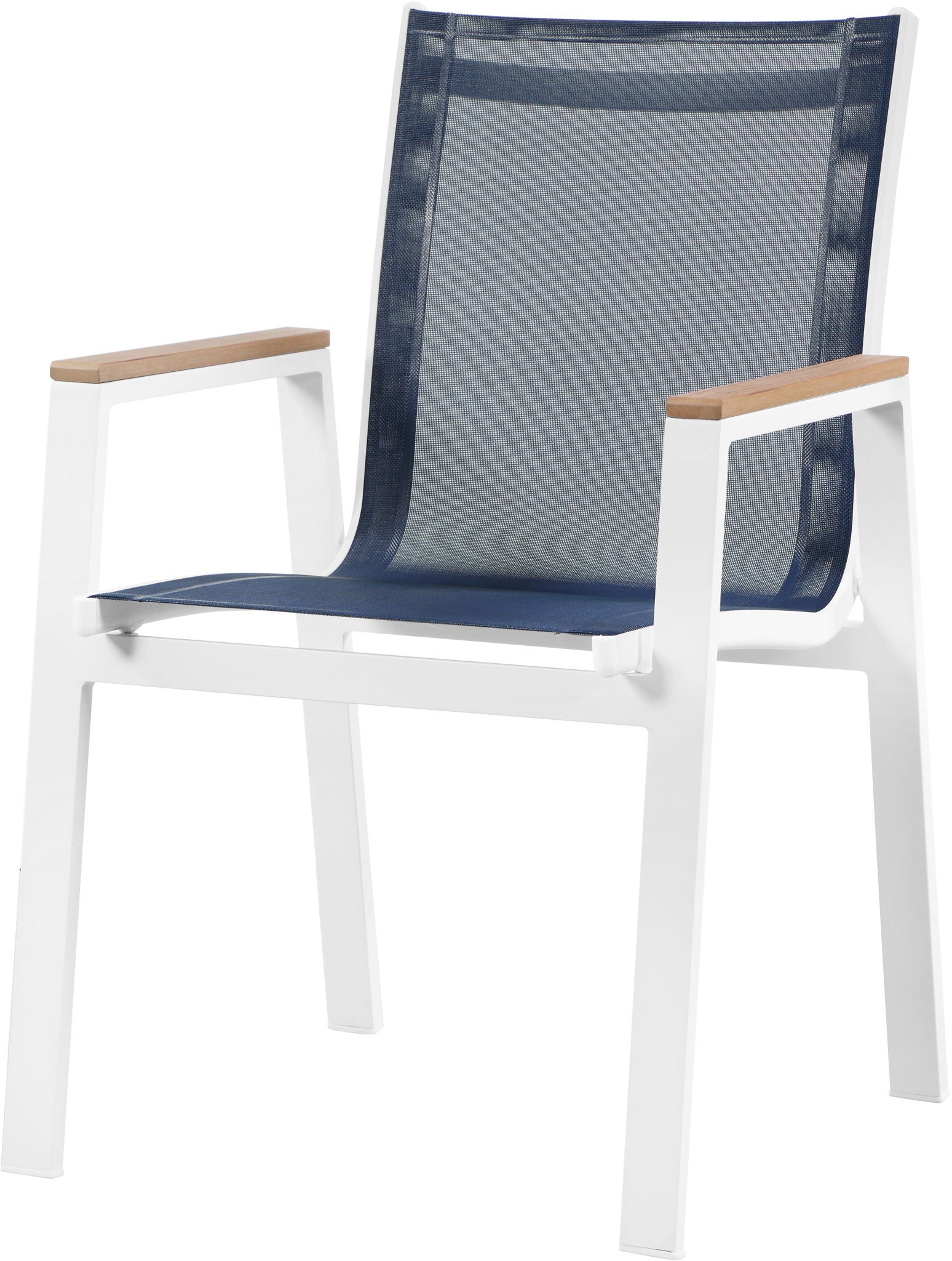 Nizuc - Outdoor Patio Dining Arm Chair With White Frame And Natural Arms (Set of 2) - Urban Living Furniture (Los Angeles, CA)