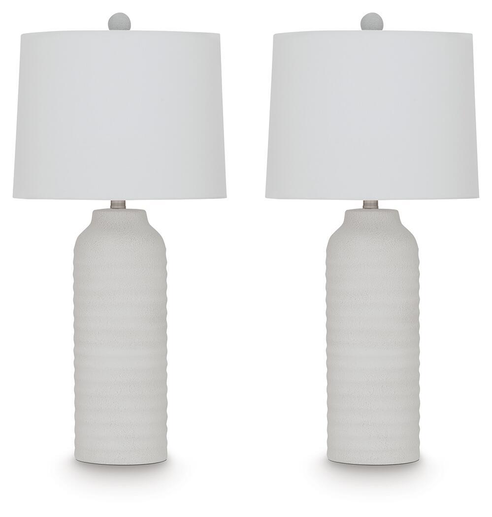 Vauville - Poly Table Lamp (Set of 2) - White - Urban Living Furniture (Los Angeles, CA)