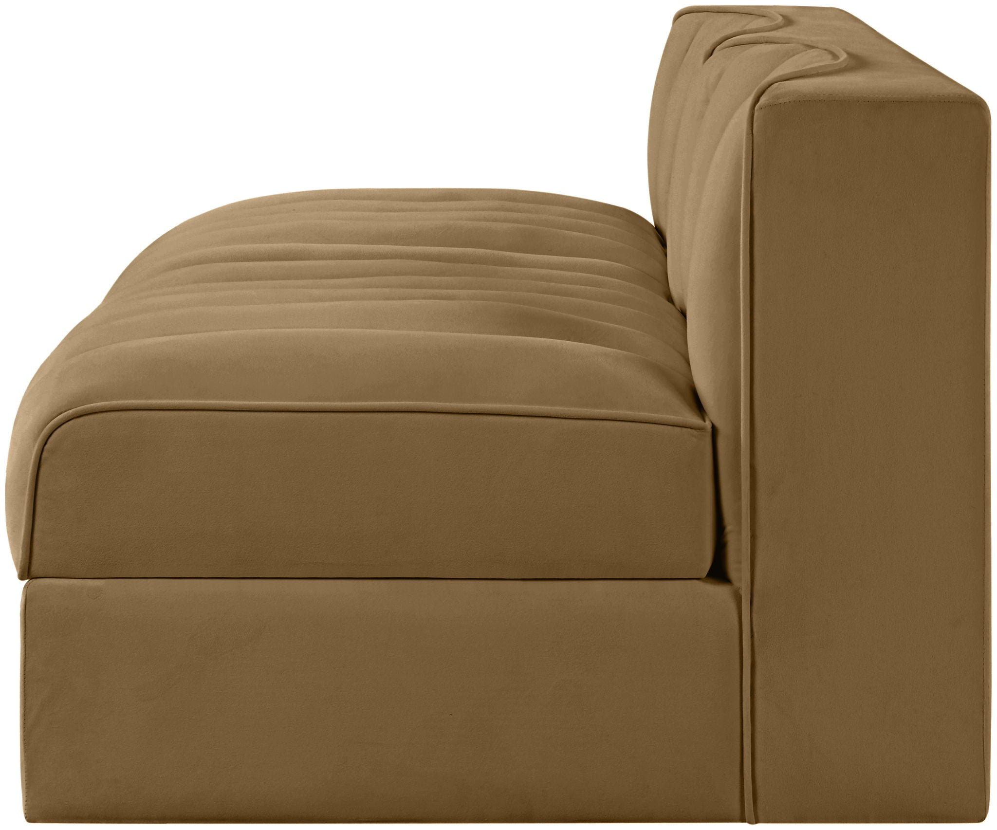 Rummi - Velvet Performance Fabric Upholstered 2 Piece Modular Armless Loveseat - Urban Living Furniture (Los Angeles, CA)
