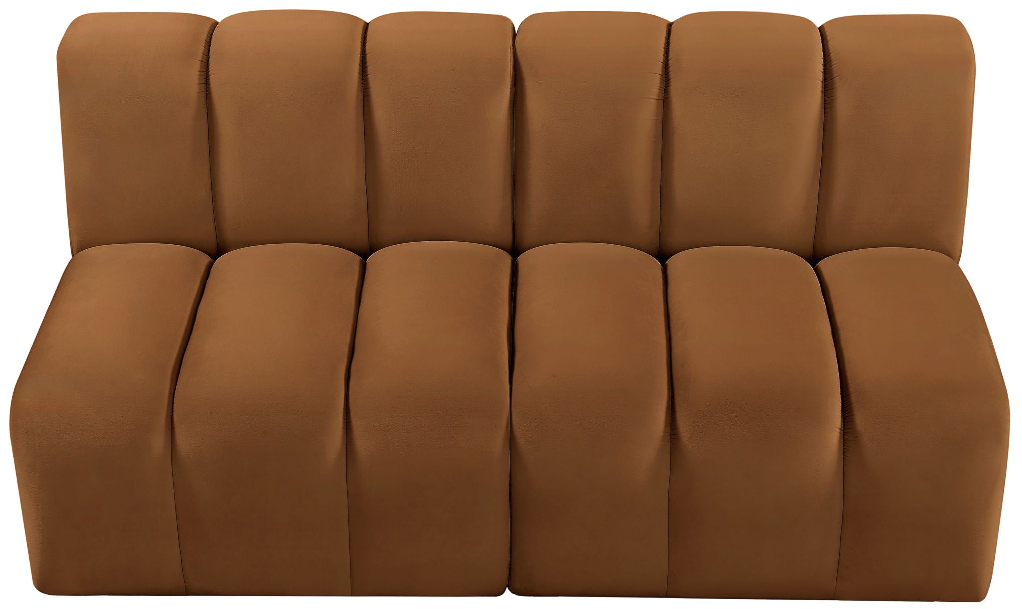 Arc - Velvet 2 Pieces Modular Sofa - Saddle - Urban Living Furniture (Los Angeles, CA)