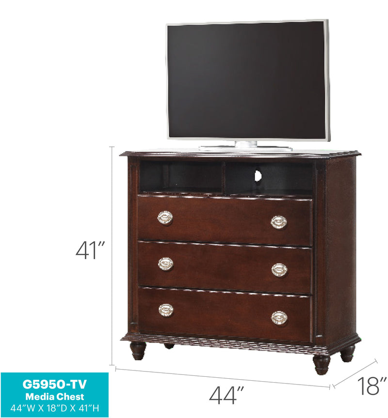 Media Storage Chest Elegant - Cappuccino