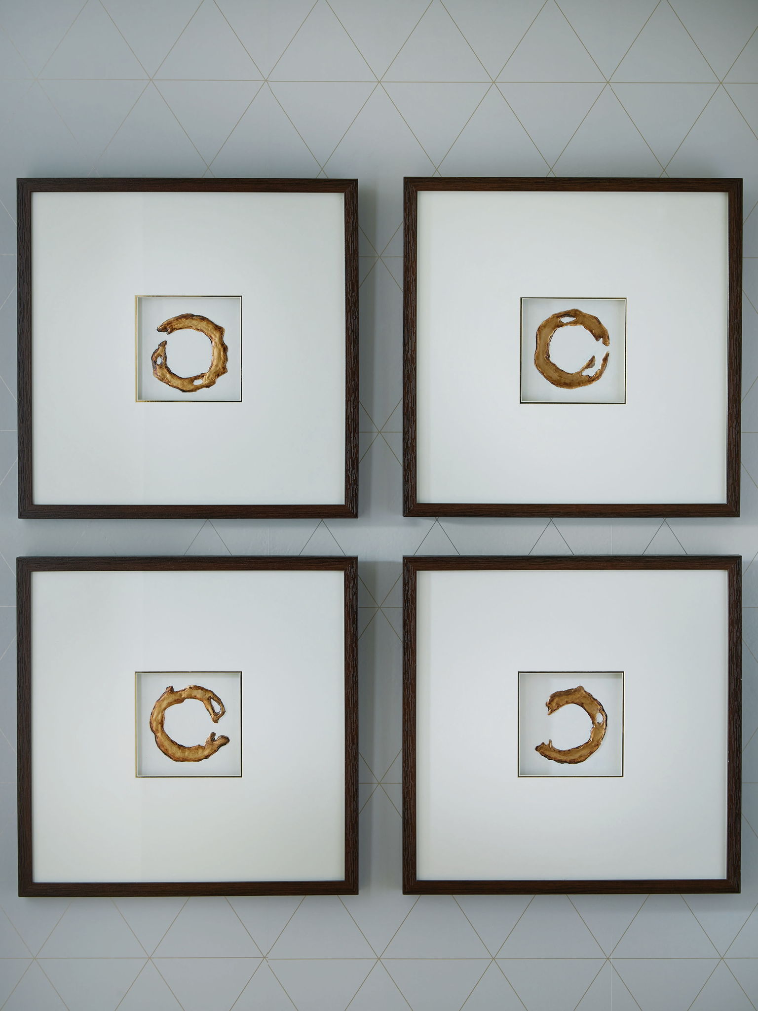 Dallbourne - White / Gold Finish - Wall Art Set (Set of 4) - Urban Living Furniture (Los Angeles, CA)