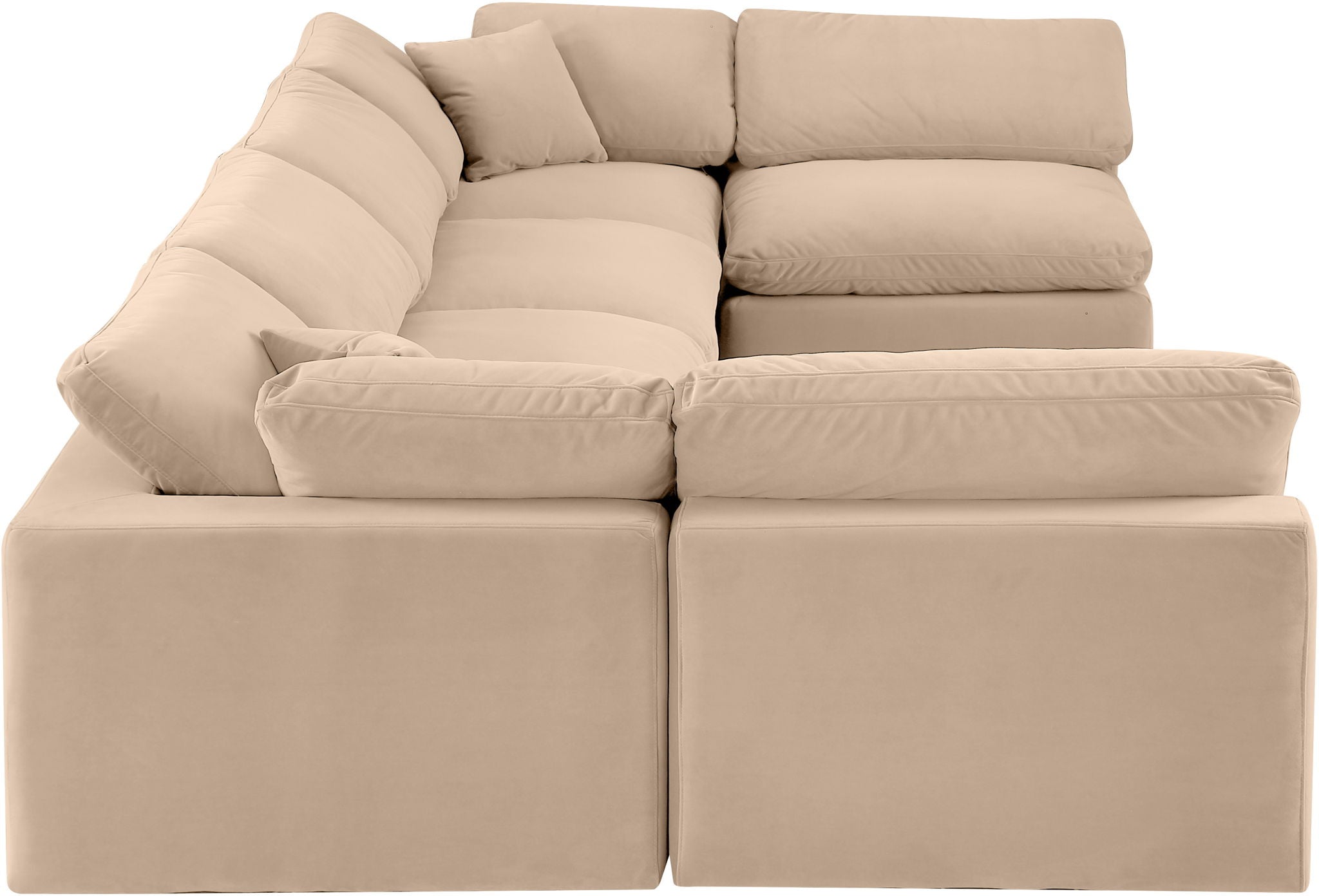 Comfy - 6 Piece Velvet Modular Armless Sectional - Urban Living Furniture (Los Angeles, CA)